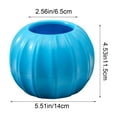 thumbnail image 3 of JWshufel Pumpkin Shape Decorative Vase Christmas Ornament Modern Style Indoor Outdoor Use for Home Festive Decoration 5.5x5.5x4.3in Blue, 3 of 6