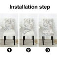 thumbnail image 5 of Ink Chair Covers for Dining Room Set of 6,Spandex Stretch Dining Room Chair Cover,Removable Washable Kitchen Parsons Chair Covers Seat Slipcovers, 5 of 6