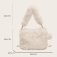 thumbnail image 4 of Bolso bandolera con cadena para mujer, versátil, informal, con pompones, bolso shopper para otoño e invierno, 4 of 8