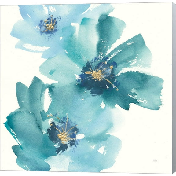 Teal Cosmos IV by Chris Paschke, Canvas Wall Art