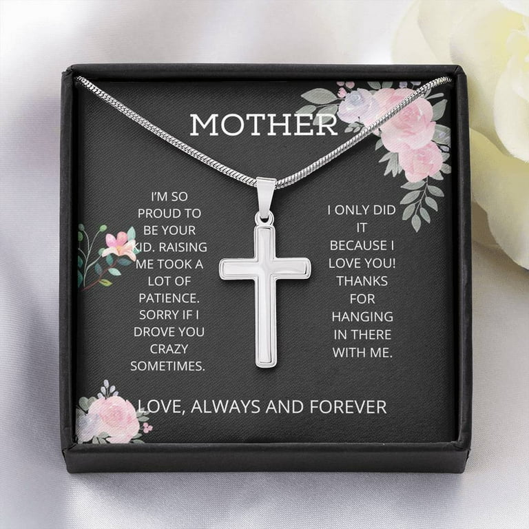 Mother daughter cross necklace deals