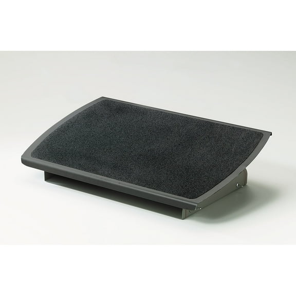 3M FR530CB Adjustable Steel Footrest, Nonslip Surface, 22w x14d, Charcoal/Black