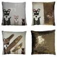 thumbnail image 1 of EREHome Cartoon Schnauzer Pillow Case Home Decor Cushion Cover 18x18 Inch, 1 of 2