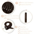 thumbnail image 4 of MY-LADY 100% Human Hair Extensions Remy Real Natural Hair Hairpiece Mirco Ring Tubes Hair Thick Micro Loop Extensions Hair for Women 18inch #04 Medium Brown, 4 of 8