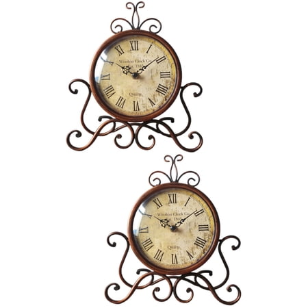 Set of 2 Bedroom Clock Non Ticking Alarm Clocks Wall Unusual Digital Radio