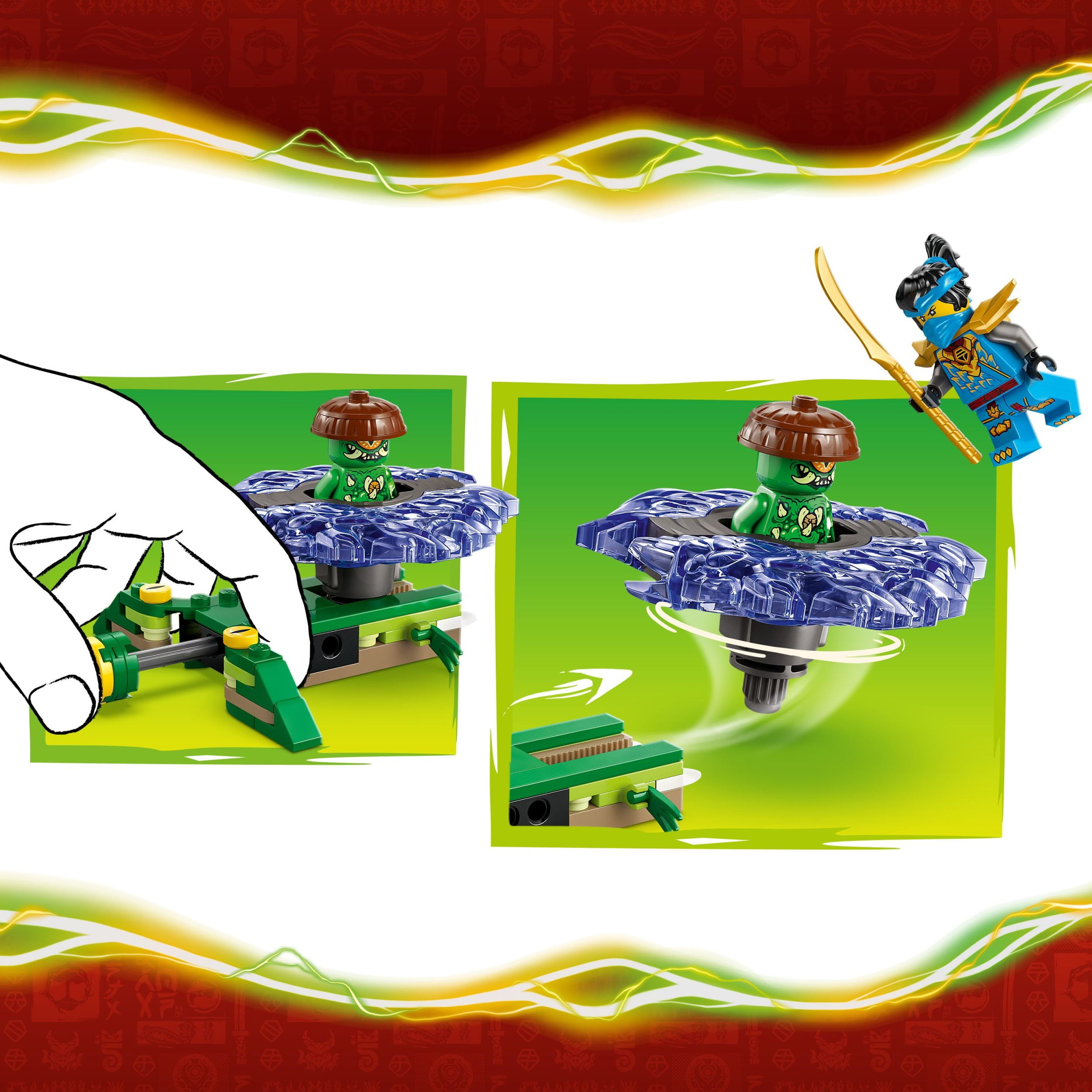 LEGO NINJAGO Nya contre la Toupie du Monstre de la Mutation, Jouet 71849