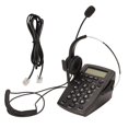 thumbnail image 1 of Corded phone with headset, noise-reducing FSK DTMF caller ID, keypad landline phone with headphones for call center, office, 1 of 5