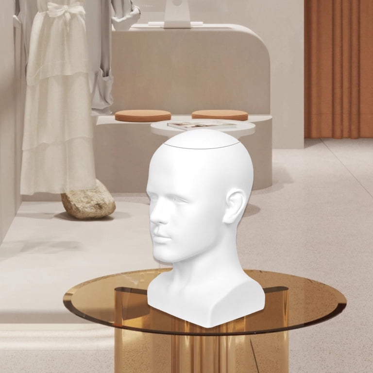 Gazechimp Bald Mannequin Head Male Freestanding Hat Holder for