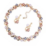 SOAC Necklace and Earring Pearl Earrings A Necklace Sweet Necklace Necklace Earring Set Earrings Pearl Stylish Earrings Bride