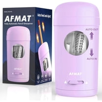 AFMAT Electric Pencil Sharpener, Fully Automatic Pencil Sharpener for 7-8mm Pencils & Colored Pencil, Auto in & Out, Rechargeable Vertical Hands-Free Sharpeners for Classroom/Home/Office(Purple)