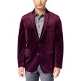 thumbnail image 1 of I.N.C Mens Velvet Two Button Blazer Jacket, grapegum, L, 1 of 1