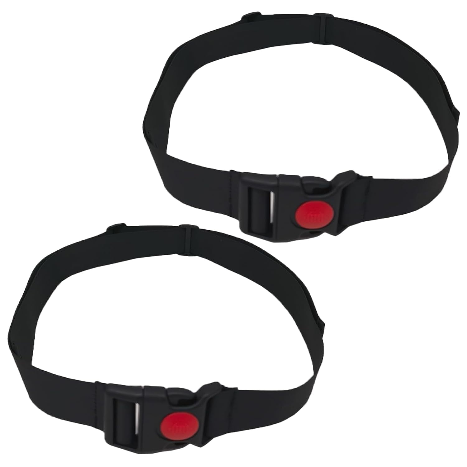 RIONIMA 2 Pcs High Chair Straps Replacement Swing Child Stroller Baby 2-Point Safety Belt Kid Safe Strap Pushchair Security Harness for Highchair Belt,Child Infant Point Belt(Black)
