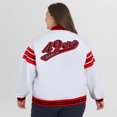 thumbnail image 5 of Women's WEAR by Erin Andrews White San Francisco 49ers Plus Size Full-Snap Fleece Sweatshirt Jacket, 5 of 5