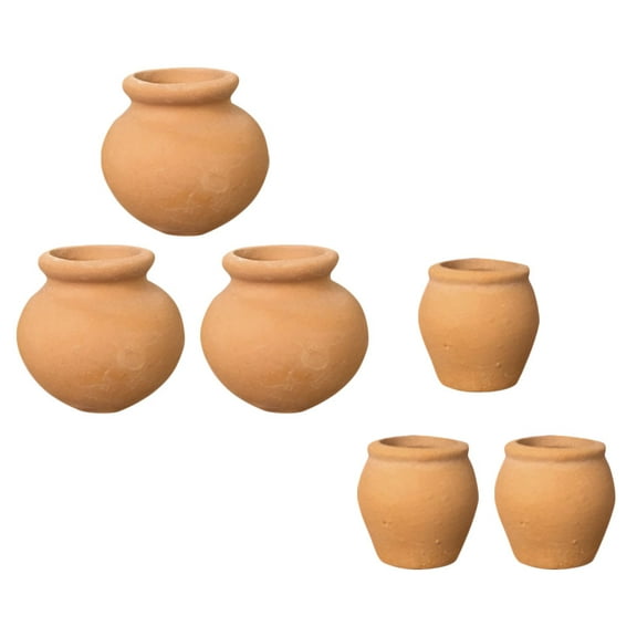 Flower Pot 6 Pcs Terracotta Pots for Outdoor Plants Clay Large Ceramics Succulents Pottery