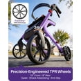 thumbnail image 4 of KEKOY Heavy-Duty Rollator Walker with Seat for Seniors, Walkers for Seniors with Seat, 500 lbs, Extra-Wide 19.5" Padded, K-Frame Reinforced, 10" TPR All-Terrain Wheels, Hidden Brake Cables, Purple, 4 of 10