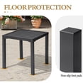 thumbnail image 4 of Pellebant 16" Outdoor Side Table Set of 2, All-Weather Square Metal Patio End Table for Garden, Porch, Deck, Backyard, Black, 4 of 7