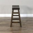 thumbnail image 5 of Home Square 24" Saddle Seat Mahogany Wood Stool in Tobacco Leaf - Set of 3, 5 of 7