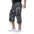thumbnail image 3 of X RAY JEANS Mens Belted 18" Inseam Below Knee Long Cargo Shorts, Black Camo, 32, 3 of 7