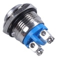 thumbnail image 5 of 5piezas 16mm Alto Redondo Interruptor de Boton Pulsador de Metal Momentaneo Redondo Alto, 5 of 5