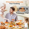 thumbnail image 2 of MOOSOO 30 Quart Air Fryer Oven, Toaster Oven with LED Digital Screen, Knob Control, Dehydrator & Bake, 2 of 9