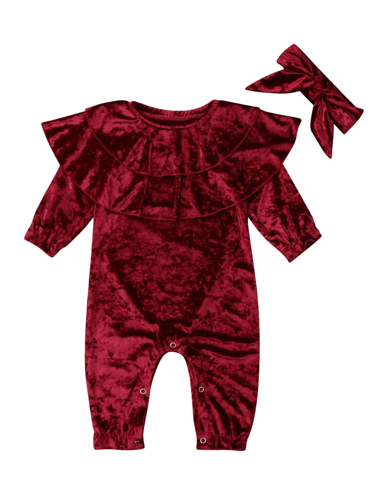 red velvet romper baby