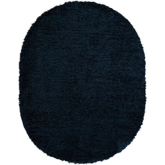 Unique Loom Marilyn Monroe Opulence Shag Collection Area Rug - (7' 10" x 10' Oval Aegean Blue)