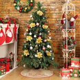 thumbnail image 3 of Flor de Poinsettia de navidad, adorno de árbol de navidad con purpurina, flor falsa, decoración de día de fiesta, 3 of 4