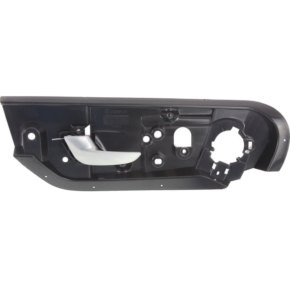 Interior Door Handle Compatible with 2001-2009 Volvo S60 Front, Driver Side Black bezel with silver lever With metal base