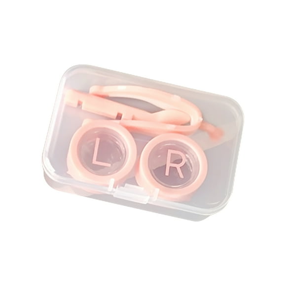 Yuarrent Estuche de transporte para lentes de contacto, organizador de ojos izquierdo y derecho, caja contenedora, herramientas de uso, accesorios, Almacenamiento y organización del hogar Rosa Yuarrent HA012423-01