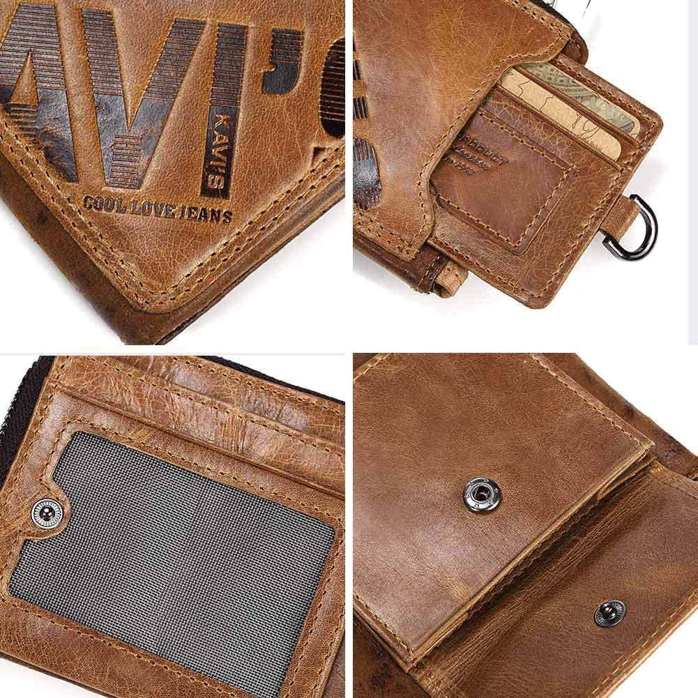 Genuine Leather Wallet Men Men s Short Wallet Fashion Casual Zipper Wallet Open MultiFunction Coin Purse Small Pocket Money Bag