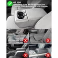 thumbnail image 5 of KBH Center Console Cover for 2004-2010 Ford F150 with 40/20/40 Split Bench Jump Seat, Leather Interior Trim Armrest Cover Cushion Pad for F150 Accessories, Gray, 5 of 8