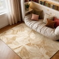 thumbnail image 4 of Toyoso 3'x5' Graphic Botanical Area Rug, Sun-Drenched Honey Amber Silicone Rug, Vibrant Bloom Modern Washable Non-Slip Accent Floor Mat for Threshold Room, Desk and Entryway Decorative Rug, 4 of 9