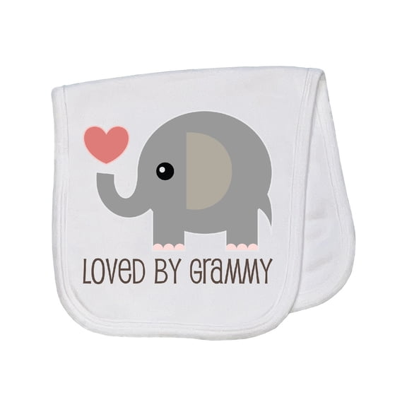 Inktastic Loved by Grammy Baby Burp Cloth