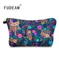 thumbnail image 2 of FUDEAM-Bolsa de almacenamiento portátil para mujer, bolsa de viaje de poliéster con patrón de perezoso colorido, organizador de artículos de tocador, bolsa de cosméticos, bolsa de maquillaje impermeab Fivean unisex, 2 of 2