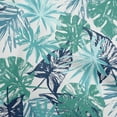 thumbnail image 1 of oneOone Silk Tabby Light Blue Fabric Leaves Sewing Material Print Fabric By The Yard 42 Inch Wide, 1 of 4