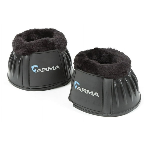 Shires Arma Overreach Fleece Bell Boots: Ultimate Hoof Protection Black / Full