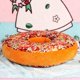 thumbnail image 2 of Cojín de felpa con espalda redonda de Donut, almohada de juguete de peluche para regalo de oficina TUNC Sencillez, 2 of 5