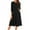 22# Black, variant on Elegant Work Dress for Women's 3/4 Sleeve Round Neck Pockets Vintage A-Line Swing Midi Dress Fluorescence Yellow 2XL