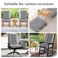 thumbnail image 5 of Galenzoov 28×18×5 inch Ultimate Comfort Rocking Chair Cushion Set - Luxurious Thick Memory Foam with Non-Slip Ties, Water-resistant Seat & Back Pillows for Indoor/Outdoor Rockers, Light Grey, 5 of 9