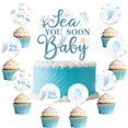 thumbnail image 1 of Festiblast Topers para pastel de baby shower Sea You Soon, 25 piezas, 1 of 7
