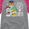 thumbnail image 3 of Paw Patrol - Loves Earth - Toddler And Youth Girls Raglan Graphic T-Shirt, 3 of 6