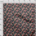 thumbnail image 3 of oneOone Velvet Black Fabric Leaves Craft Projects Decor Fabric Printed By The Yard 58 Inch Wide, 3 of 5