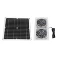 thumbnail image 2 of Kit de ventilador de Panel Solar de 25W, IPX65, resistente al agua, bajo nivel de ruido, ventilador Dual con energía Solar para gallinero, perrera y Granero, 2 of 5