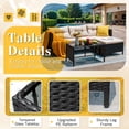 thumbnail image 6 of Homall Outdoor Rattan Sofa,L-Shaped Lounge Chair with Table,Black Rattan and Beige Cushion, 6 of 7