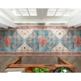 thumbnail image 5 of Well Woven Lotus Towne Terra Blue Vintage Medallion Persian 2'7" x 9'10" Runner Machine Washable Flat-Weave Area Rug, 5 of 8