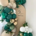 thumbnail image 5 of Emerald Green Gold Balloons Arch Garland Kit, 134pcs Dark Green,White,Chrome Gold Balloons for Birthday Baby Shower Wedding Anniversary Jungle Safari Wild One Animal Party Decorations, 5 of 15