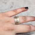 thumbnail image 4 of Plain Spinner Band, Meditation Ring, 925 Sterling Silver Ring, Spinning Hammer Ring, Two Tone Ring, Fidget Ring, Handmade Jewelry, Christmas Oxidized, Womans Band Ring, Anxiety Ring, Mans Band Gifts, 4 of 6