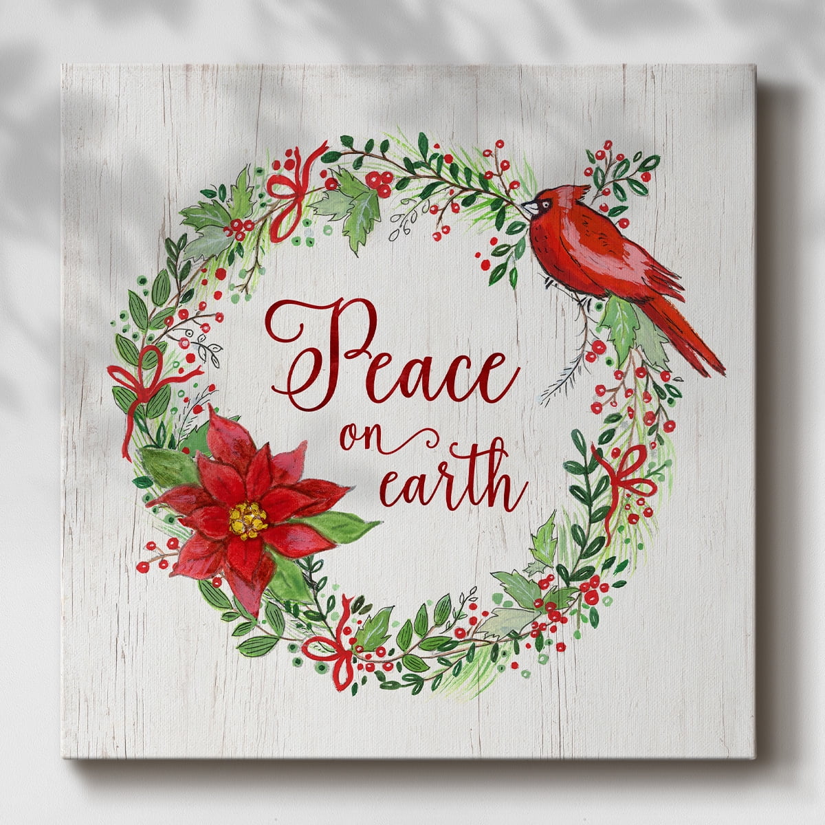 Peace on Earth Wreath- Gallery Wrapped Canvas