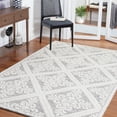 thumbnail image 3 of SAFAVIEH Vermont Trinity Floral Geometric Wool Area Rug, 6' x 9', Ivory/Grey, 3 of 9
