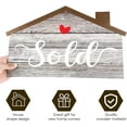 thumbnail image 3 of Real Estate House-Shaped Sold Sign Double-Sided Wooden Sold Sign We Said Yes to The Address Agent Sign Photo Prop Wooden Sold Sign for Realtor New Home Owner, 3 of 7